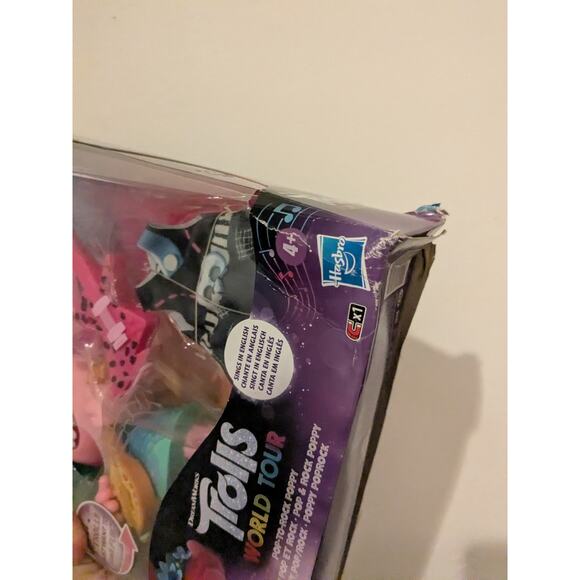 DreamWorks Trolls World Tour Pop to Rock Poppy Singing Doll w/2 Guitars Hasbro - Picture 14 of 16